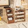 Desktop Storage Box, Office Desk File and Stationery Storage Rack, Cosmetics and Skincare Products Storage Cabinet