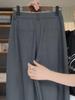 Gray Women's High-Waisted Wide-Leg Pants 2026 - Slimming Loose Straight-Leg Suit Trousers