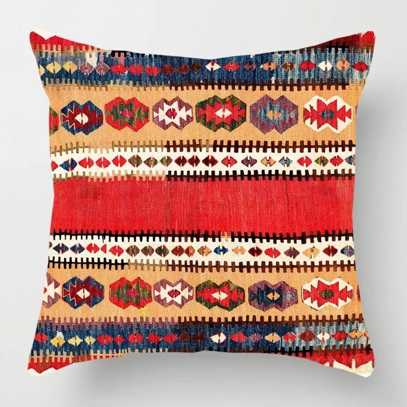 Geometric Home Decor Moroccan Ethnic Bohemian Cushion Cover Office Sofa Pillow Cover Outdoor Camping Hug Pillow Cover