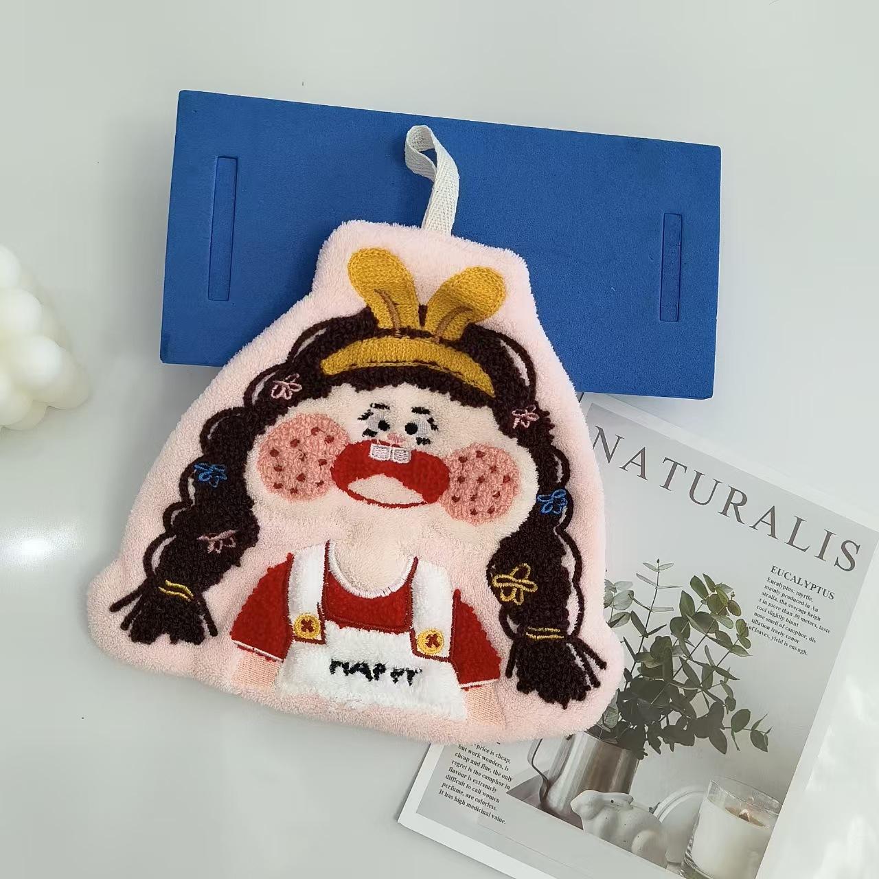 

Новое подвесное полотенце для рук из кораллового флиса, деньги для обозначения богатого маленького полотенца, кухонное, банное, полотенце-носовой платок для девочки с большими зубами 20*22cm