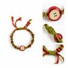 Apple Ceramic Bracelet Handmade Adjustable Cotton Rope Dainty Jewelry Fruit Style for Girls Daily Wear Gift S03-271