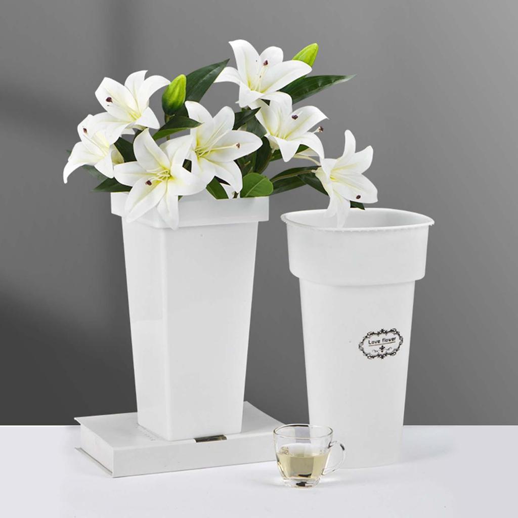 Floral Bucket Decor Flowerpot Table Centerpiece Storage Basket Floor Flower Vase