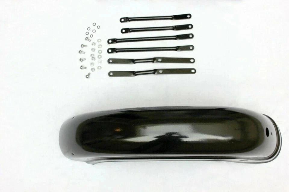 ROYAL ENFIELD BULLET 350cc BLACK FRONT & REAR MUDGUARD FENDER BUMPER SET GEC