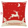 Christmas Pillow Cover Cotton Linen Cushion Cover Home Decoration Sofa Pillow Cover 45 * 45cm