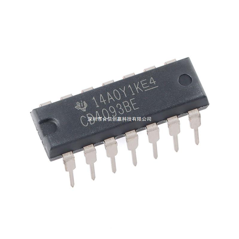 New CD4093BE PDIP-14 Quad 2-Input NAND Schmitt Trigger Chip