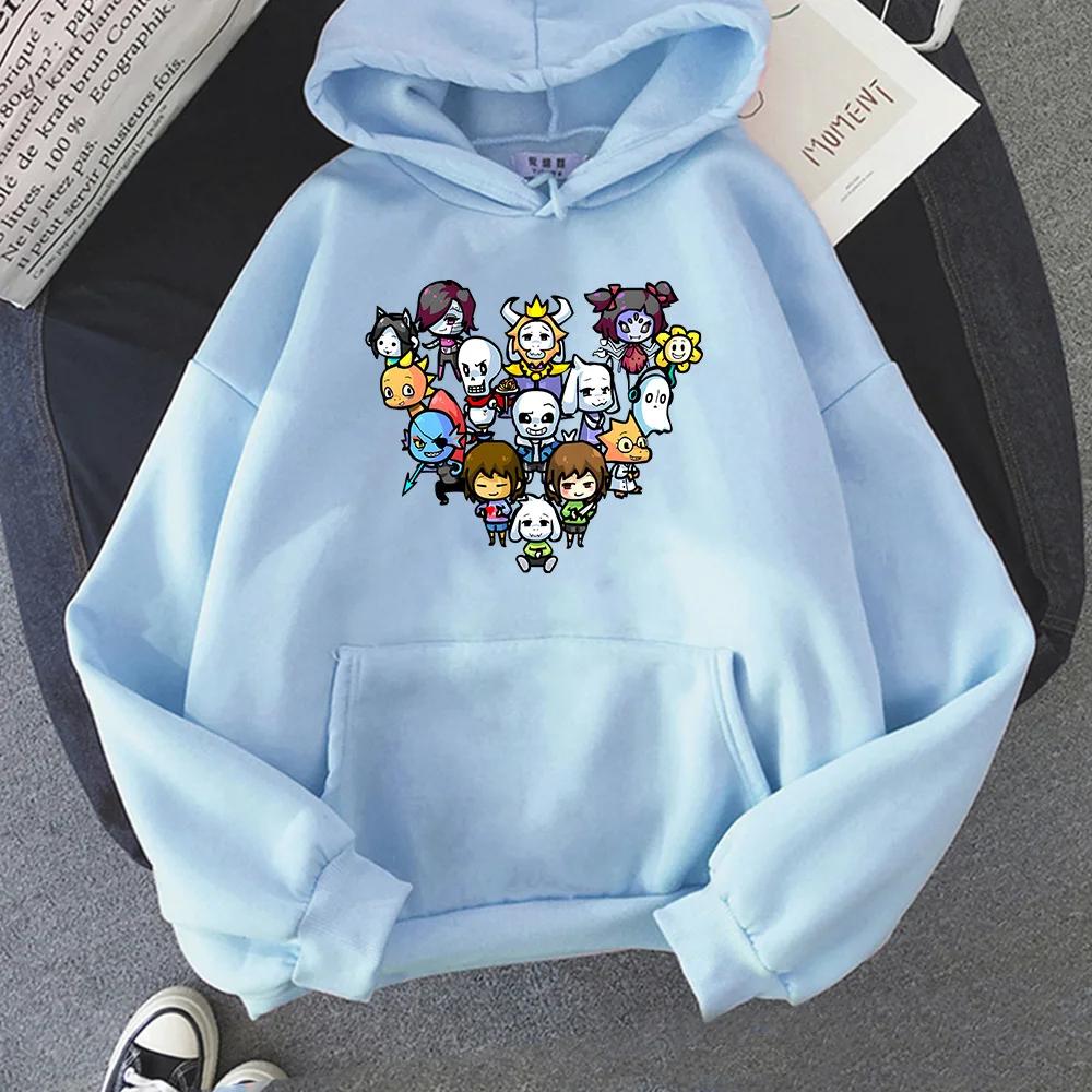 Undertale Chara Game Characters Printed Hoody Male/female Kawaii Manga Clothes High Street Popular Graphic Pullovers Fall Tops