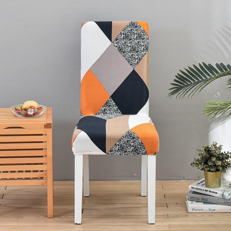 Printed Stretch Dinning Chair Cover Elastic Seat Chair Covers Office Chair Slipcovers Restaurant Banquet El Home Decoration