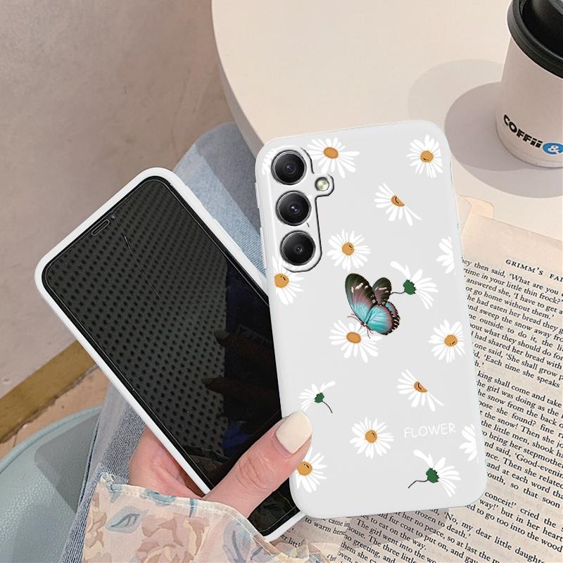 

Мягкий силиконовый чехол с рисунком бабочки для Samsung A55 M35 S24 Xiaomi Redmi Note 13 Pro iPhone Huawei Honor Realme Camera Защитный противоударный чехол Realme 12x