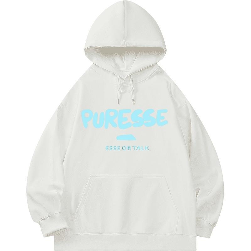 

Heavy 350G round neck hooded sweatshirt loose men and women s shoulder hoodie versatile top jacket XL