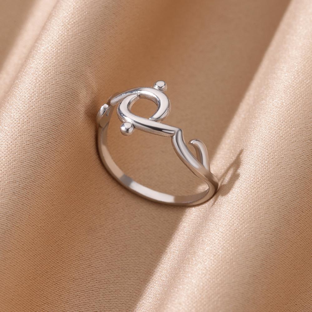 Stainless Steel Irregular Open Rings for Women Silver Color Texture Minimalist Wedding Aesthetic Finger Ring Jewelry anillos