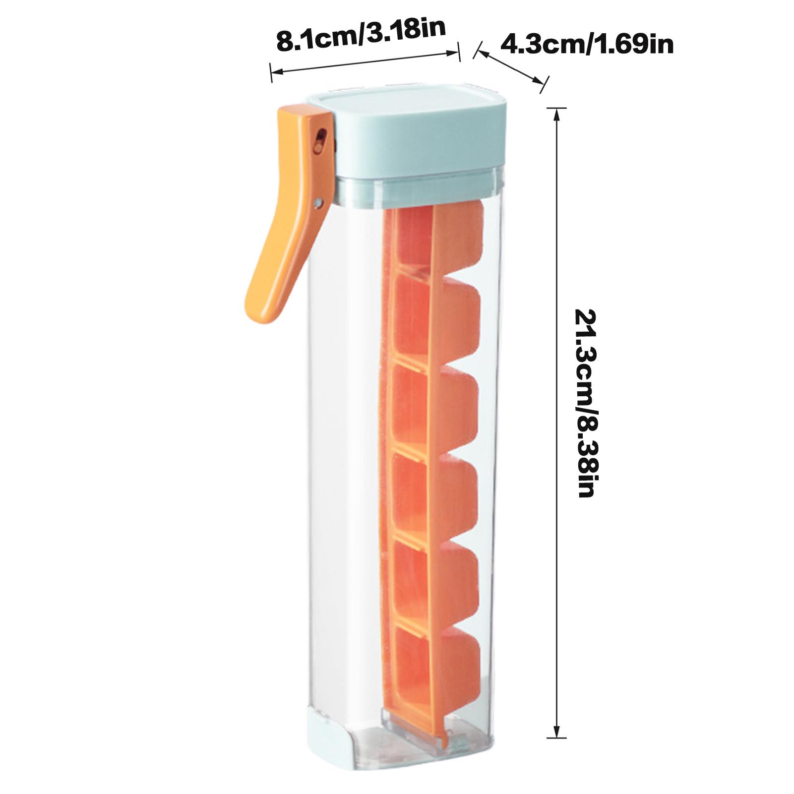 Creative Ice Cube Tray Summer Ice Maker Single Hand Press Ice Cube Mold for Whiskey Cocktail Drink Easy to Release Ice Box оранжевый