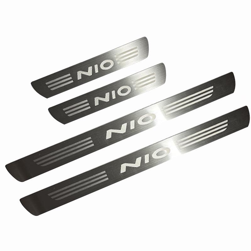 NIO Stainless Steel Car Door Sill Protector - Anti-Step Bumper Strip