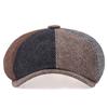 Male Ivy Hat Big Head Man Autumn and Winter Newsboy Caps Flat Top Beret Hats Warm Cap