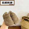 Korean Children's Birkenstocks, Boys' Winter Velvet Casual Shoes, Velcro Retro Girls' Two Cotton Shoes, Warm and Non-slip