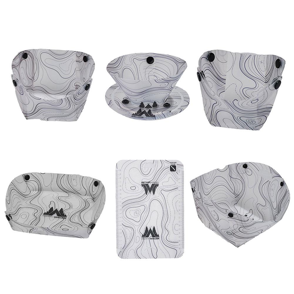 Outdoor Portable Tableware Space Saving Ultra Light Tableware Set Foldable Dinnerware Set for Camping Hiking