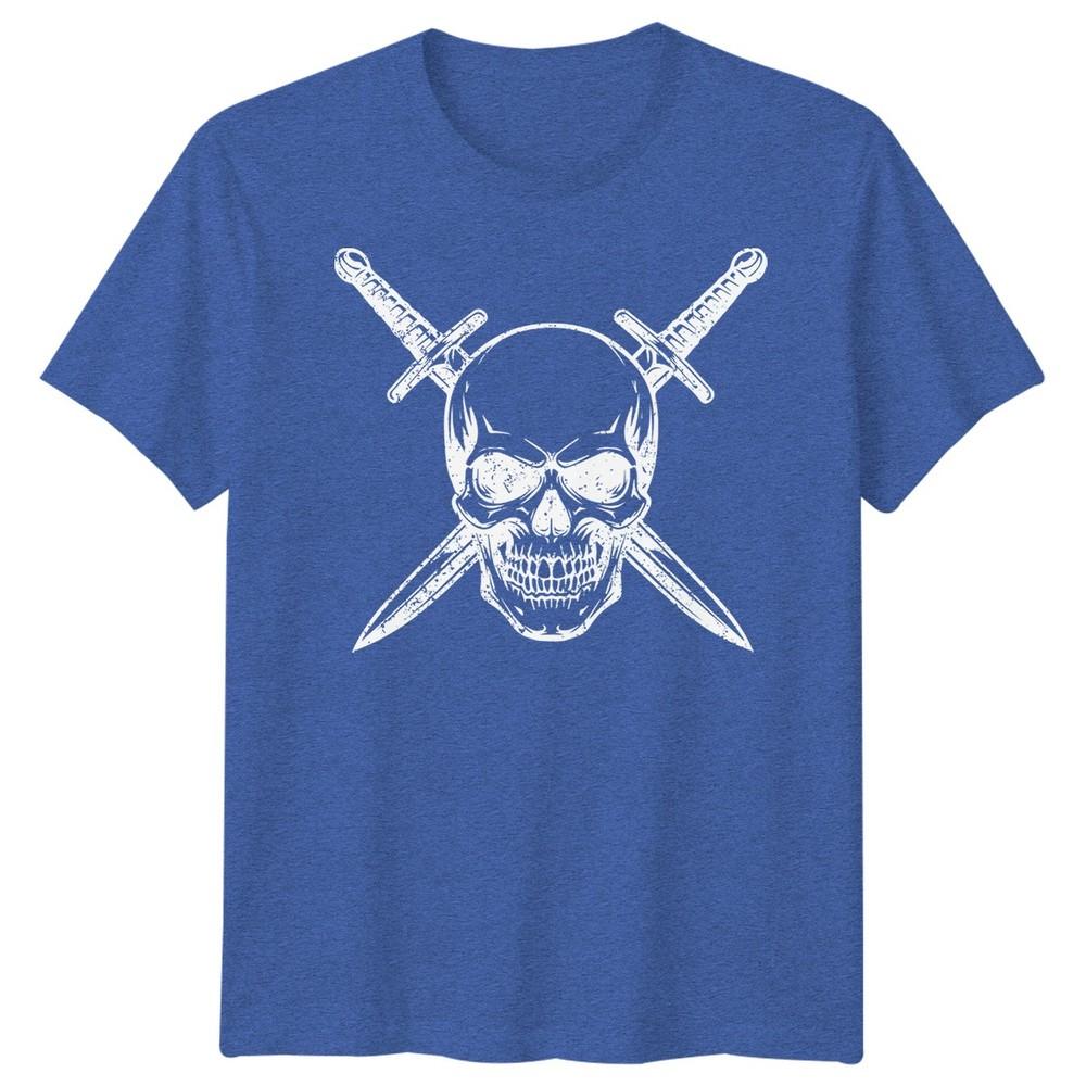 Skull Art Fantasy Unisexs TShirt Crossed Swords Graphic