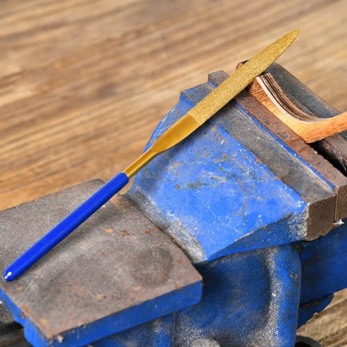 Bestgle 10-Piece Sharpening File Set, Diamond File, Titanium-Coated Metal File, Bar File, Metal, Iron File, Wood File, Hobby File, Metal File Set, Pre