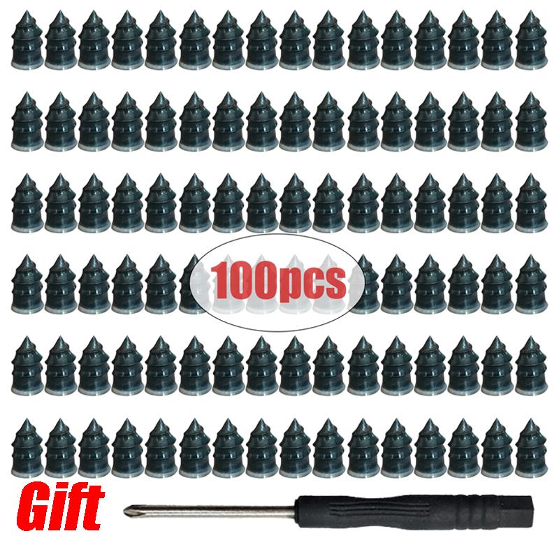 100pcs Car Motorcycle Vacuum Tyre Repair Nails Truck Scooter Bike UniversalTire Puncture Repair Rubber Metal Nails Accessories