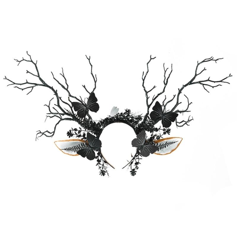 

Spooky Deer Hair Clip Lightweight Resin Headpiece For Women Men Halloween Costume Accessories 1