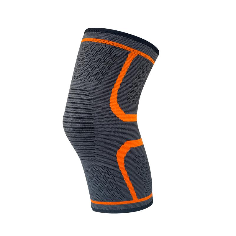 

Пара спортивных наколенников, силикагель, Нескользящие наколенники для бега, йоги, наколенники, защитная вентиляция, трикотаж, нейлон, высокая эластичность XL оранжевый