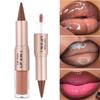 Matita Contorno Labbra Nera Marrone Conica Doppia Testa Specchio Lucidalabbra Rimpolpante Gloss Labbra Cristallino Tinta Labbra Rosse Sexy Trucco
