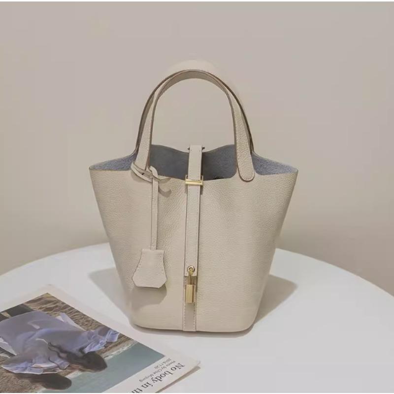 Hva Uen Handbag Bag Women's New Vegetable Basket Women's Bag Leather Bucket Bag Women's Autumn