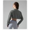 Women's Lapel Halter Sweatshirt Zipper Small Cardigan Short Top