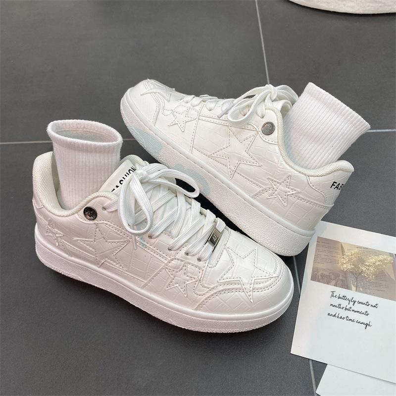 Nieuwe Japanse platte pentagram skateboardschoenen dames ins casual sportschoenen