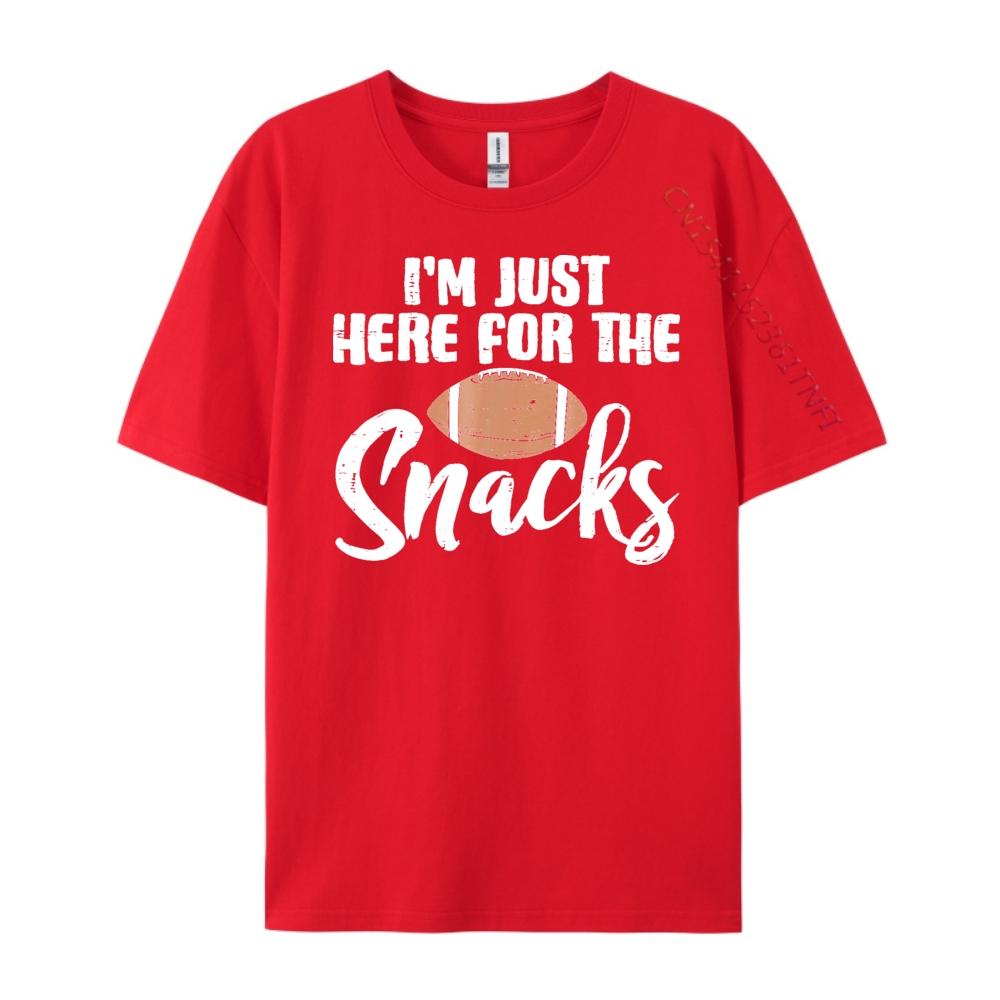 

Just Here For The Snacks American Football Funny Women Kids Mens Shirts Graphic Tee Youth New In Tops And TShirts S