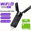 WiFi6E AX5400 USB3.0 Trådløs Adapter Tredobbelt Bånd 2.4G/5G/6GHz 802.11AX Netværkskort Med Høj Gain Antenne WiFi Dongle til Notebook Laptop Win10 Win11