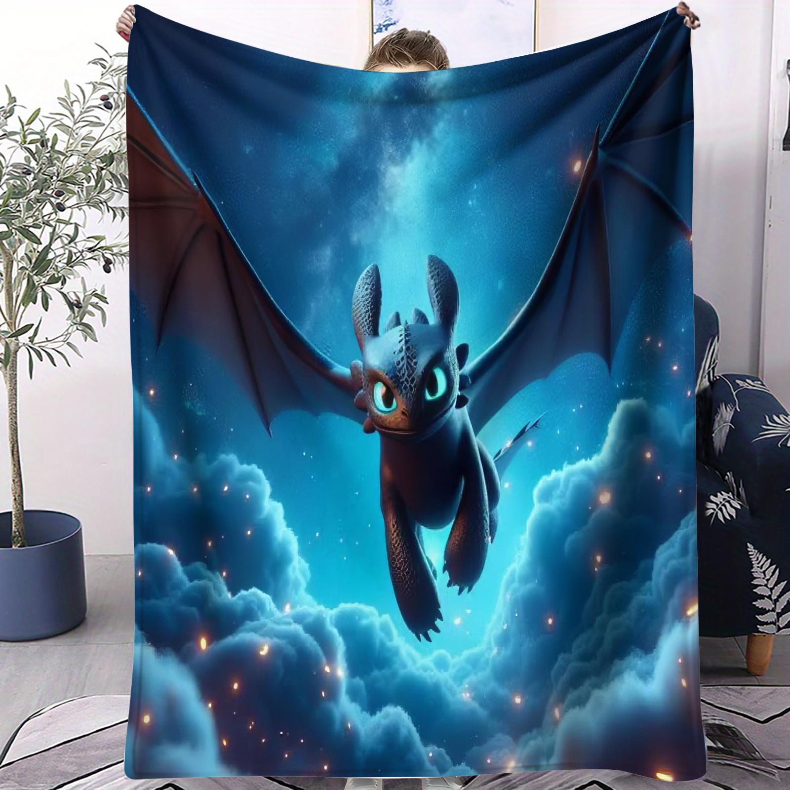 

How to Train Your Dragon Viking Family Snow Scene Flange Velvet Blanket Soft Multifunctional Decorative Universal Throw 70x100cm