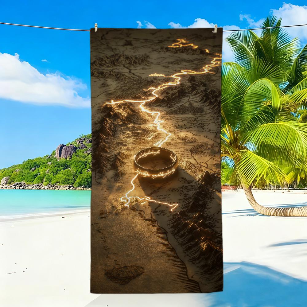 Film The Lord of the R-Rings Towel Sports Quick Dry Travel Camping Sandproof Soft Light Large Beach Towel