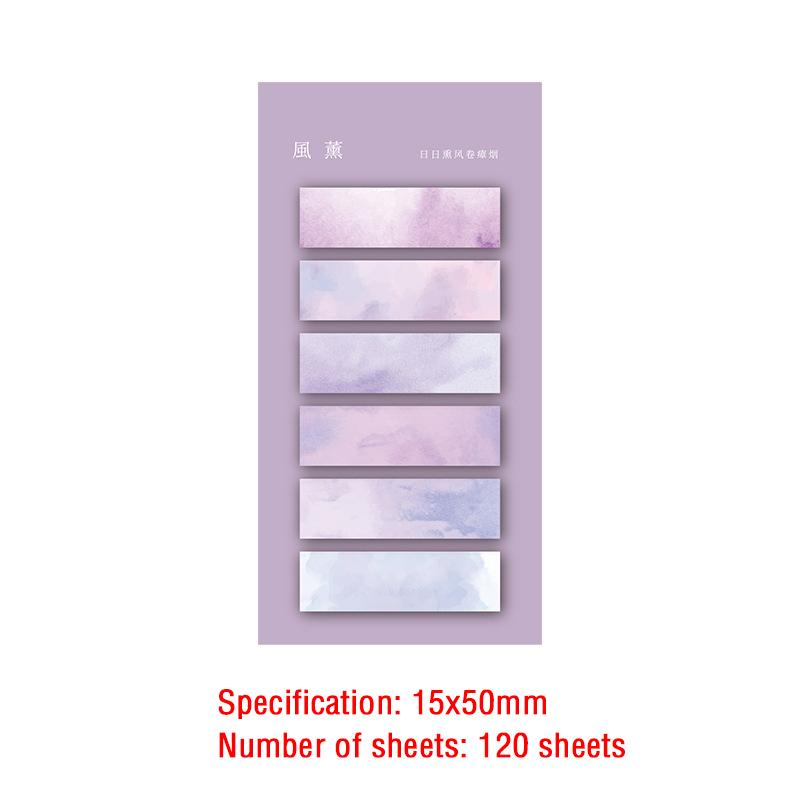 120 Sheets Posted It Self-Adhesive Sticky Notes Cute Index Memo Pad Bookmark Annotation Books Page Marker Stationery Supplies