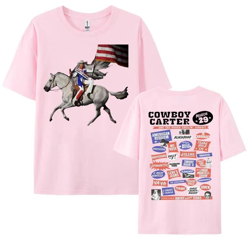 

Beyonce Cowboy Carter New Album T Shirts Women Men s Vintage Cotton Oversized T Shirt Harajuku Clothing Streetwear Girls T-shirt M