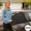 2Pcs Rear/front Car Sunshade Curtains Universal Fit UV Protection SUV Curtains Repellent Mosquito Mesh Net Car Window Sun Visor