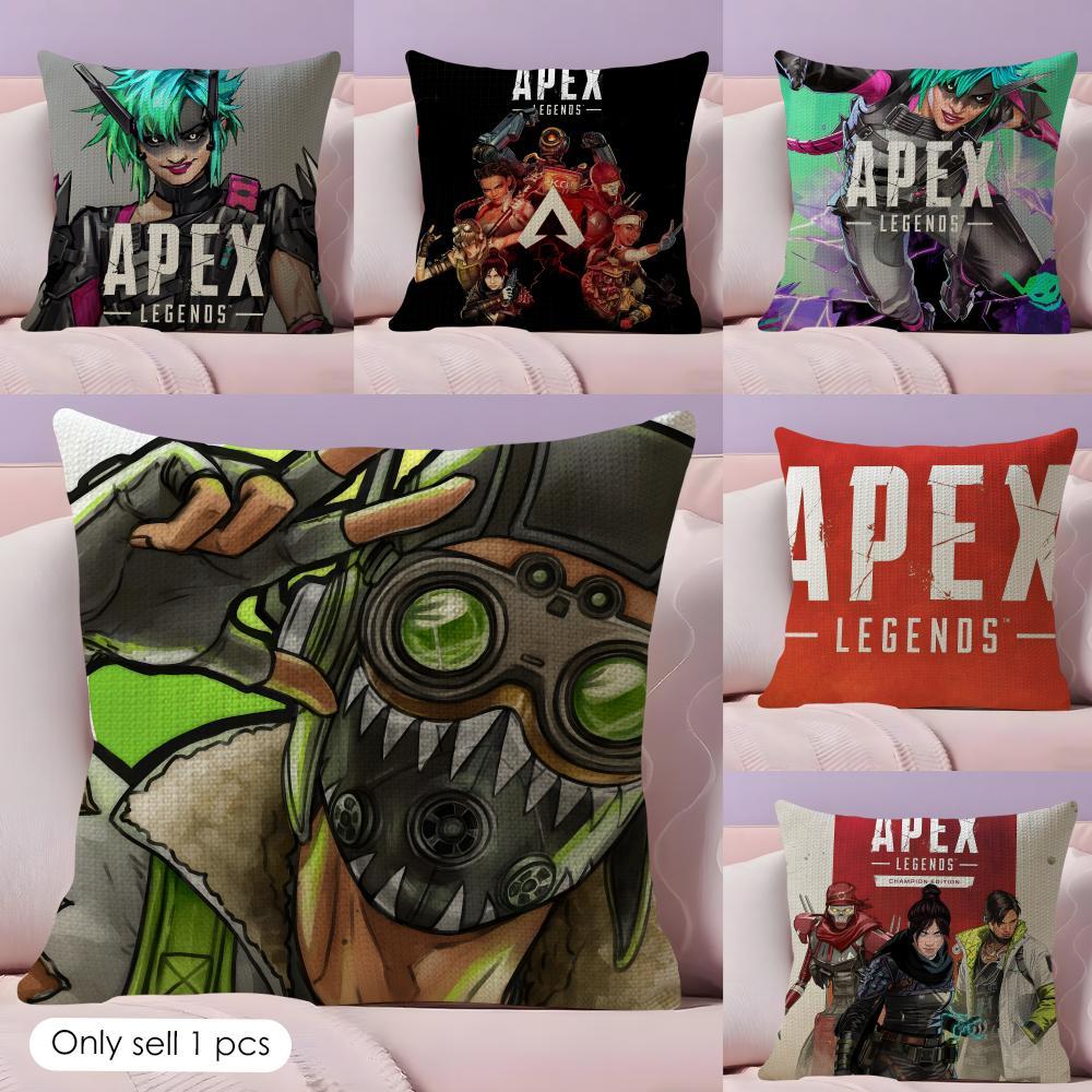 Game AApex Legend Cushion Cover Natural Linen Pillow Case DoubleSided Print Decorative Sofa Pillowcase Home Decor Gift