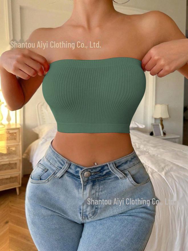 Seamless Breathable Knitted Summer Tube Tops for Women