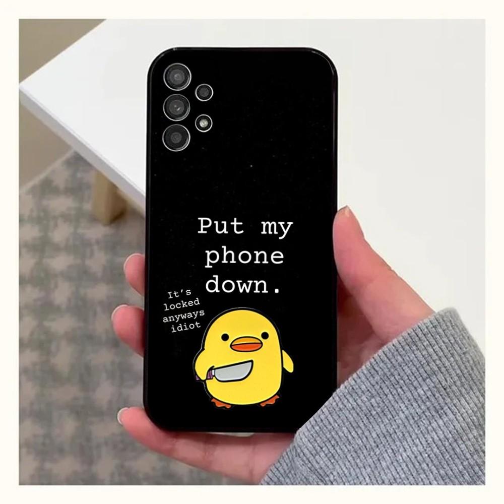 Dont Touch MY Phone Phone Case For Samsung Galaxy A13,A21s,A22,A31,A32,A52,A53,A71,A80,A91 Soft Black Cover