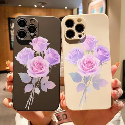 Light Purple Roses Phone Case For Xiaomi Redmi Note 14 13 12 11 10 9 8 7 Pro Plus Protective TPU Soft Cover