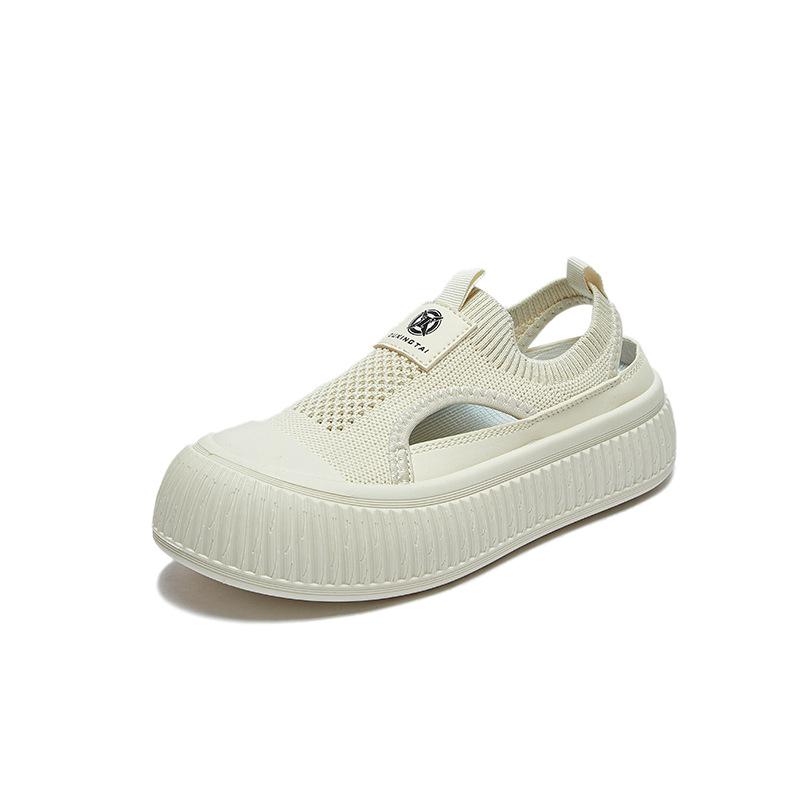 Summer fly woven shoes new Korean version ins female students height increase mesh breathable board shoes casual shoes XT130