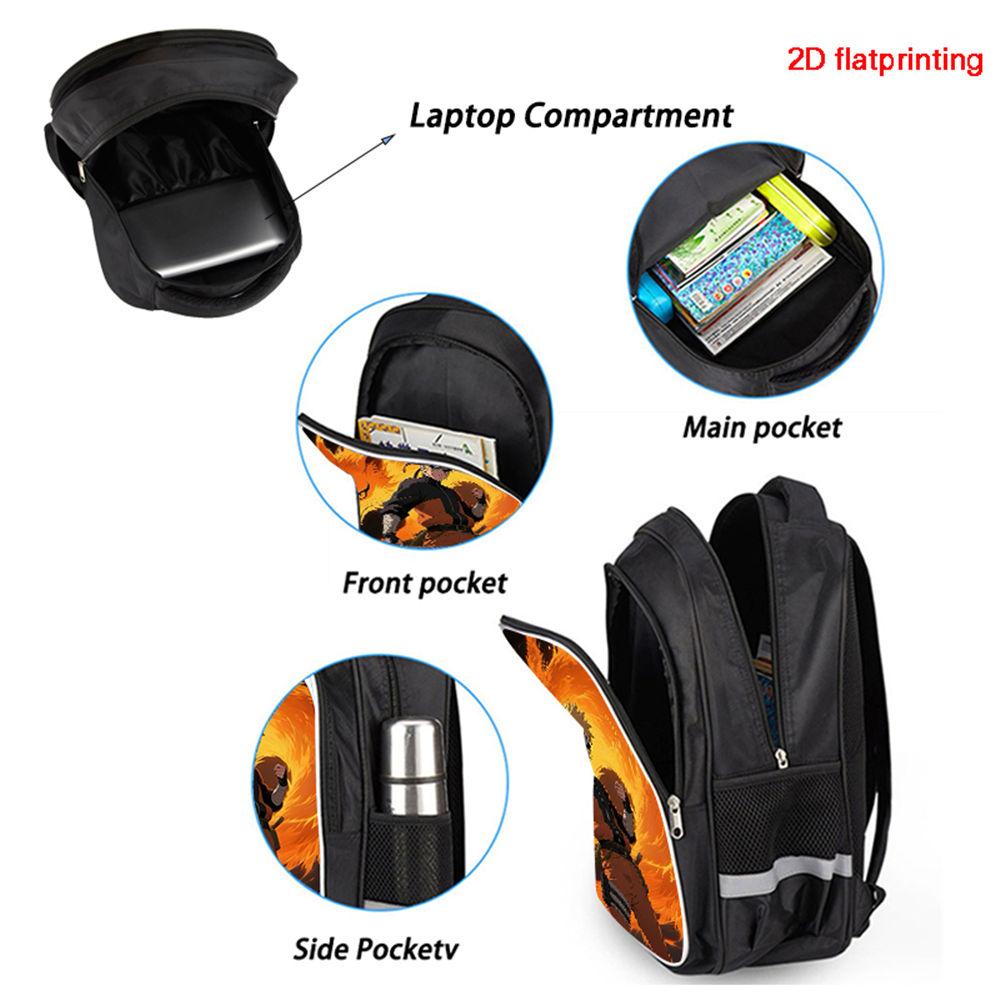 Dual Zipper Pockets, NARUTO Design Suitable For Boys&Girls, Durable 16-inch Lightweight Kids Cartoon Student Backpack Age 5-10.