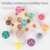 Colorful Mushroom Kids Montessori Wooden Toy Counting Pick Mushrooms Color Shape Sorting Matching Game Size Sensory Educational