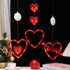Heart Shaped Window Led Light Battery Powered with Timer Hanging Led Lamp Plastic Love Sucker Lamp