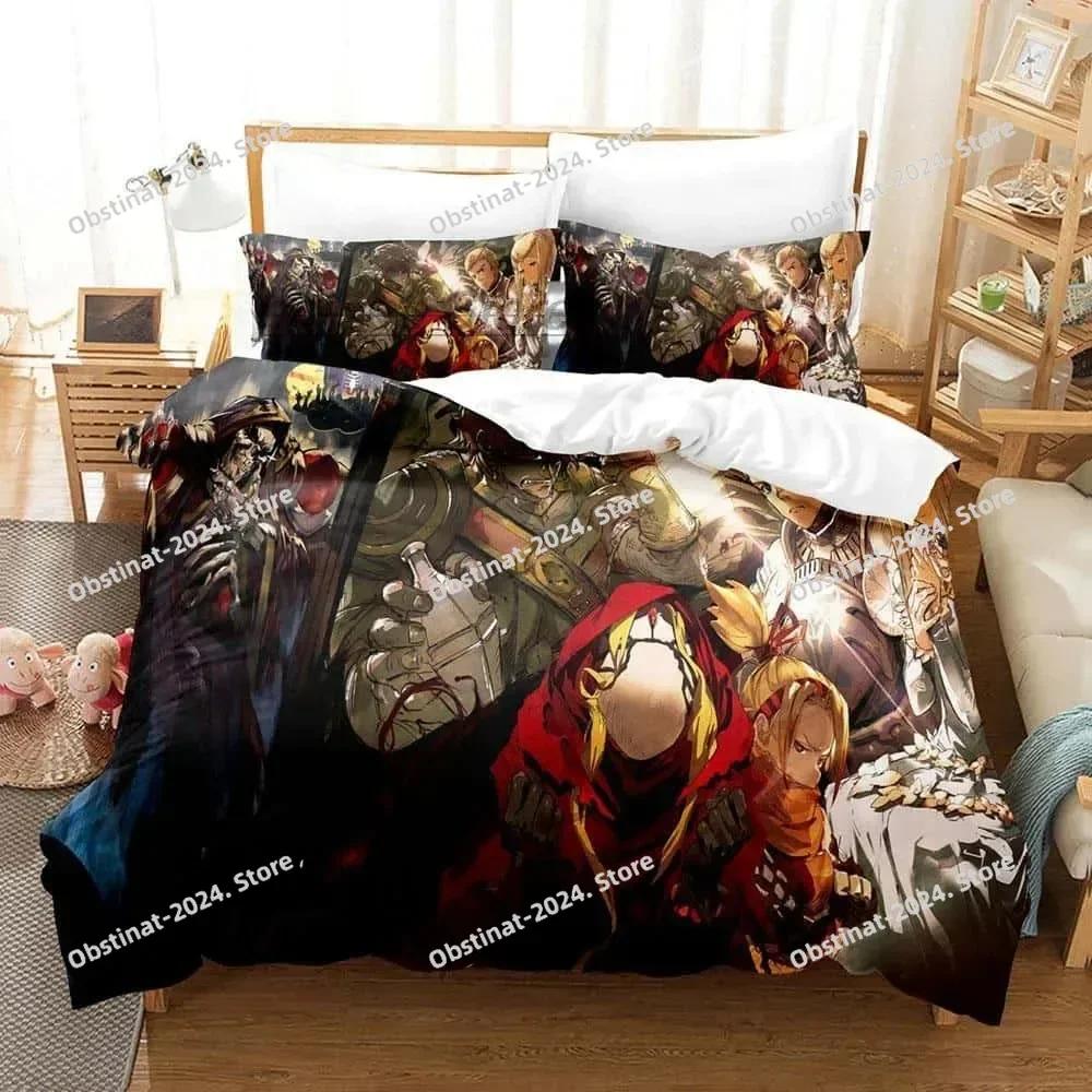 Fashion OVERLORD Bedding Set Single Twin Full Queen King Size Bed Set Adult Kid Bedroom Duvet cover Sets 3D Print Skeleton Anime