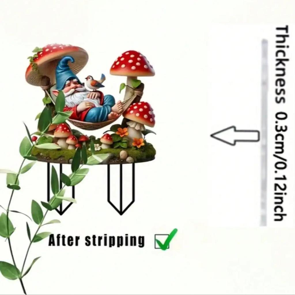 1 kus venkovní zahradní dekorace pro starší lidi a ptáky. Odolná venkovní dekorace pro dům.