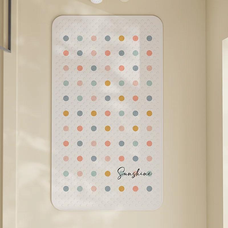 KONI Bathtub Bath Mat PVC Soft Bathtub Safety Shower Non-slip Bath Mats with Suction Cups Massage Floor Mat Safe for Kids