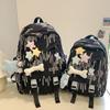 Schoolbags for Children Elementary School Students  Girls with High Looks  Ins Splicing Junior High School Students with High School Backpacks