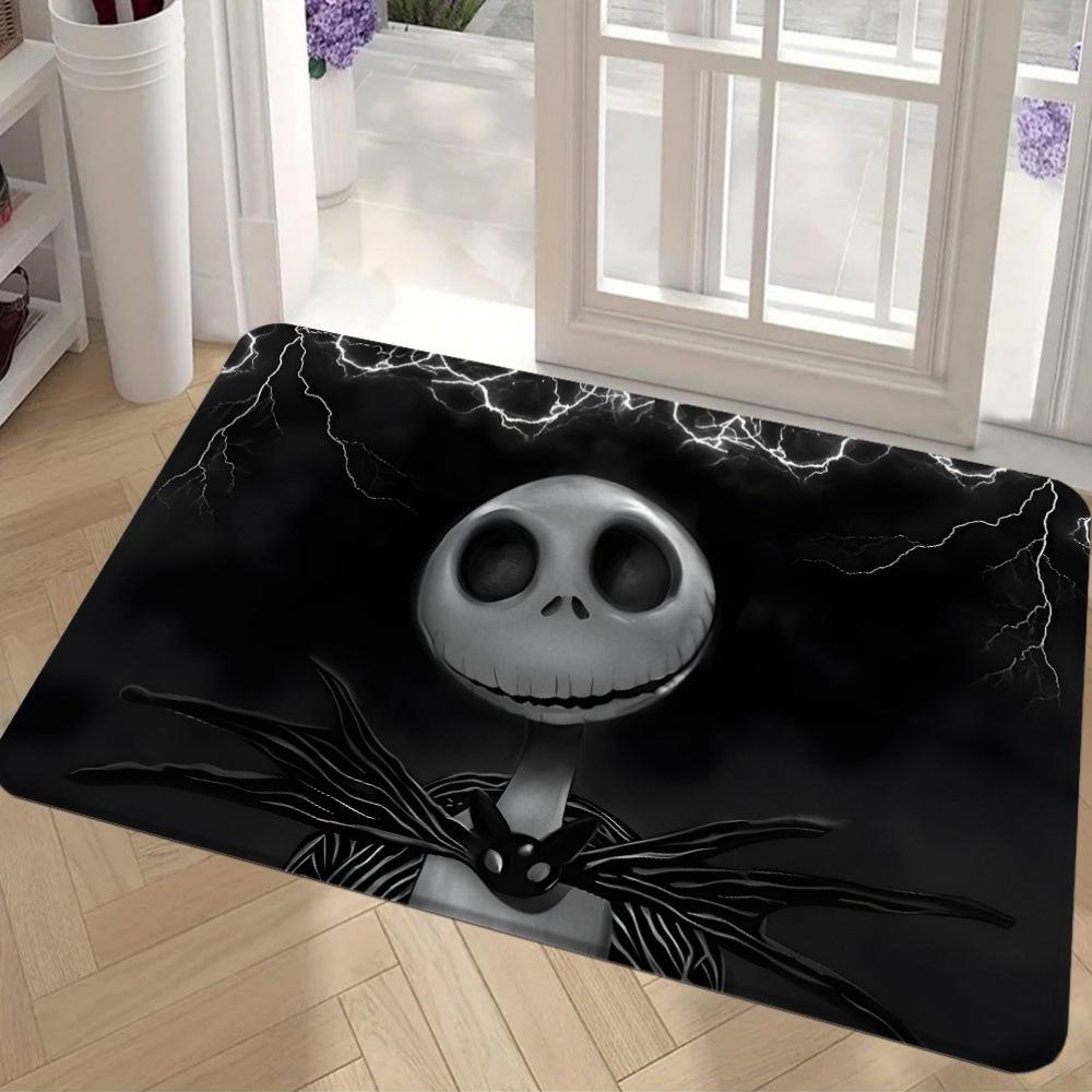 

Оранжевый кот Джек-о -фонарь Привидение Тыква Хэллоуин придверный коврик Сезонный низкопрофильный напольный коврик-переключатель для внутреннего и наружного декора 40x60cm 16x24inch