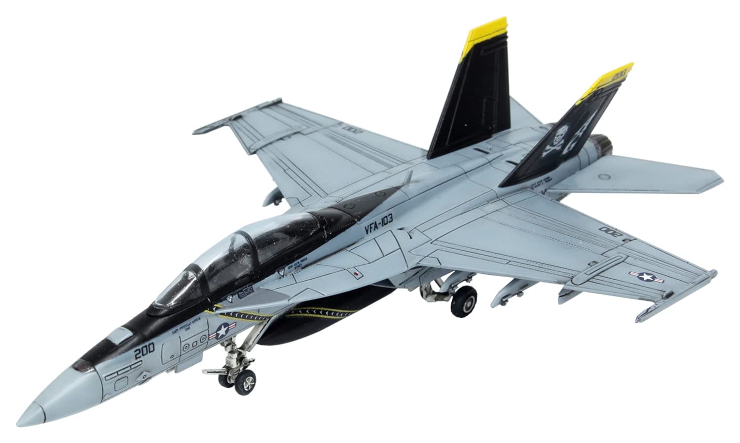 

PLATZ 1/144 Scale Aircraft Model Special Selection Series: U.S. Navy F/A-18F Super Hornet Jolly Rogers (Two-Seater) Set of 2 Plastic Models, AE144-2