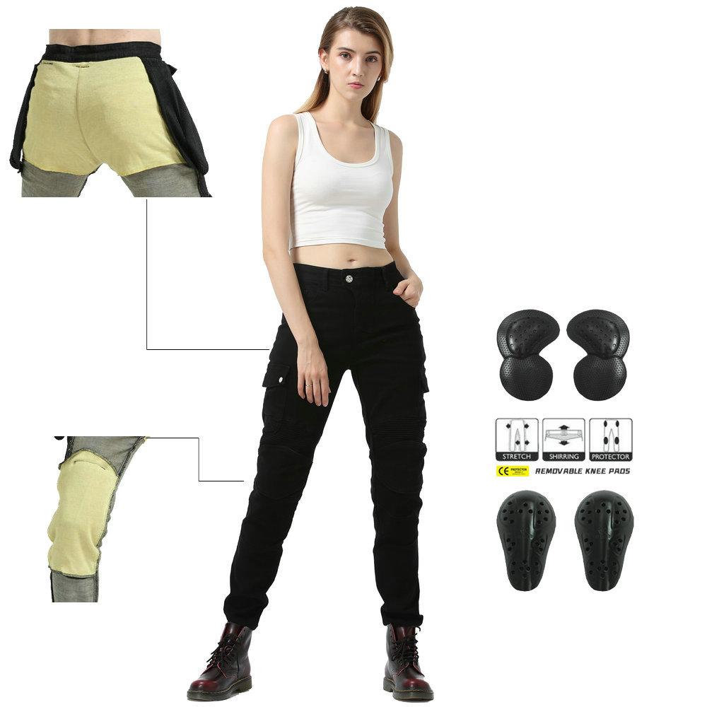 

LOONG+BIKER+мотоциклетні джинси+жіночі мотоциклетні штани+велосипедні та стійкі до падіння кевларові штани M чорний